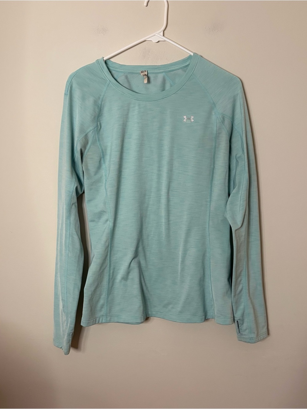 Under Armour Women’s Medium Coldgear Teal Blue Long Sleeve Shirt U7